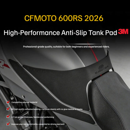 QJMOTOR SRK 600RS 2026 High-Performance Tank Grip Pad Anti-Slip Tank Pad