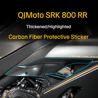 SPARTS Carbon Fiber Protective Stickers for QJMotor SRK 800 – Motorcycle Body Protection Decals