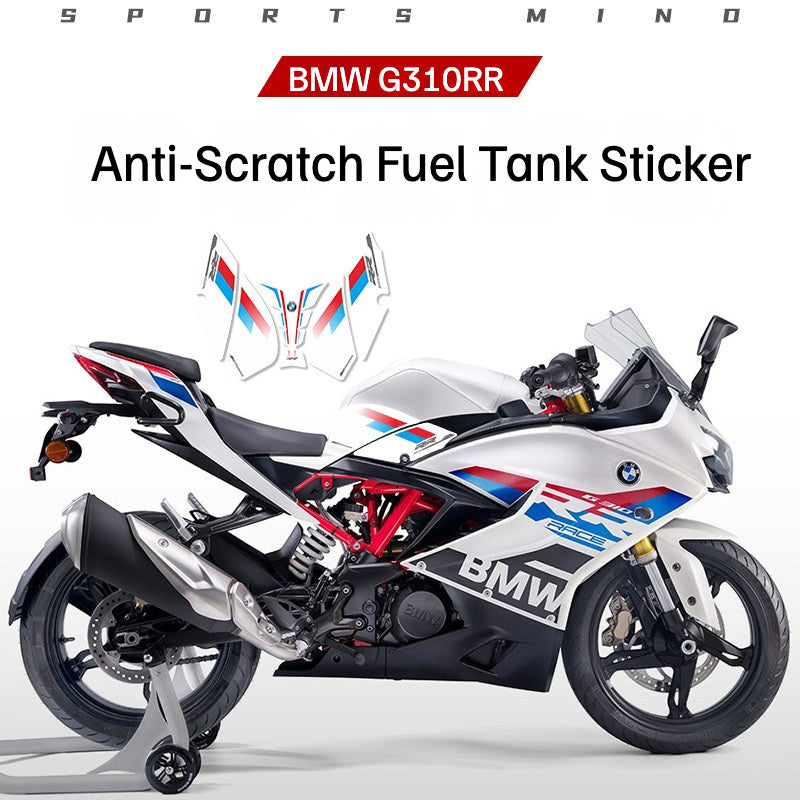 BMW G310RR Fuel Tank Fishbone Grip Pad Sticker Anti-Slip Anti-Scratch Tank Protector Decal Kit