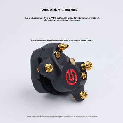 SPARTS Titanium Bolt Kit for Brembo Basic 2-Piston & 4-Piston Calipers| Motorcycle Brake System Upgrade