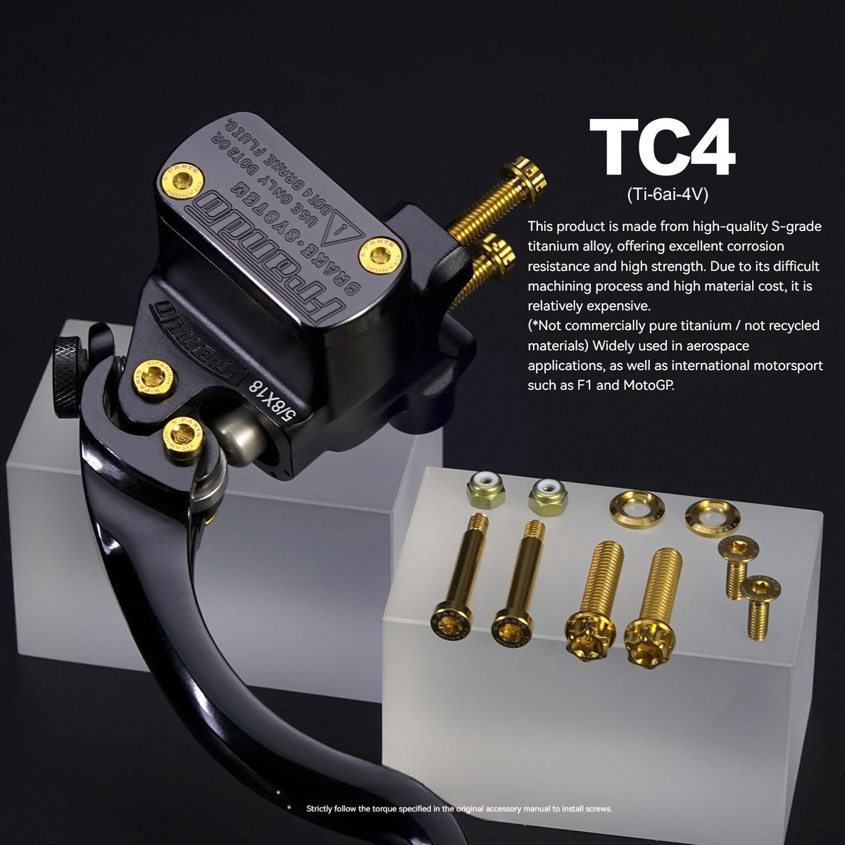 SPARTS Titanium Alloy Bolt Screw Set for Frando 9NB Master Cylinder - Motorcycle Hydraulic Clutch/Brake Modification