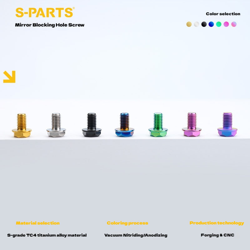SPARTS Titanium MirrorMotorcycle Rearview Mirror Bolts· M8/M10