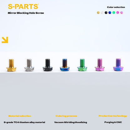 SPARTS Titanium MirrorMotorcycle Rearview Mirror Bolts· M8/M10