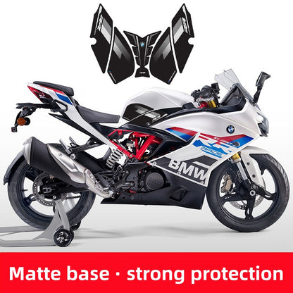 BMW G310RR Fuel Tank Fishbone Grip Pad Sticker Anti-Slip Anti-Scratch Tank Protector Decal Kit