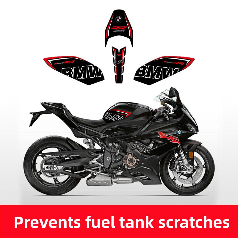 BMW S1000RR Fuel Tank Fishbone Grip Pad Sticker Thick Anti-Slip Tank Decal Kit Colorful Motorcycle Styling Graphics