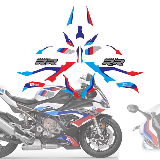 BMW S1000RR / M1000RR 2019-2022 Full Body Decal Kit Racing Stripe Sticker Set Tank Pad Anti-Slip Motorcycle Graphics Accessories