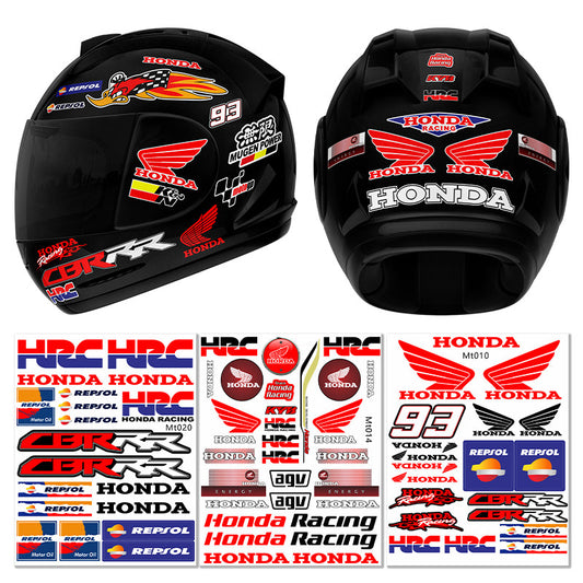 Honda HRC CBR SHOWA Motorcycle Decals Waterproof Body & Helmet Stickers