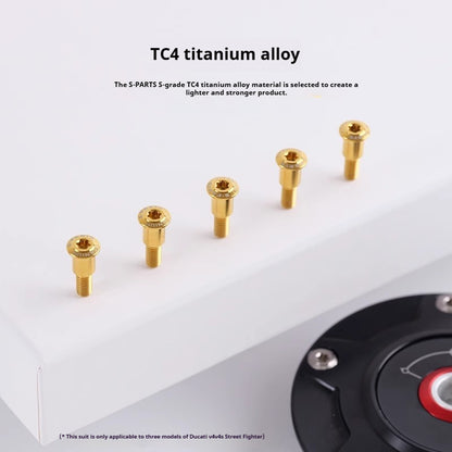 SPARTS Titanium Rizoma Fuel Tank Cap Bolt Kit for Ducati V4 V4S Streetfighter