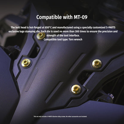 SPARTS Titanium Bolt Kit | TC4 Grade for  Yamaha MT-09 Motorcycle Fasteners