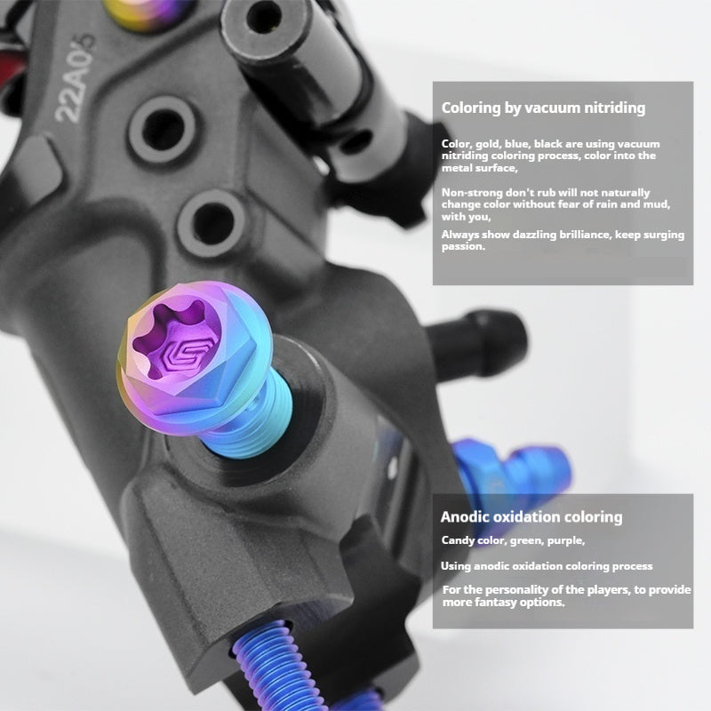 SPARTS TC4 Titanium Bolt Kit for Brembo RCS CC Master Cylinder | Motorcycle Brake Master Cylinder Fasteners
