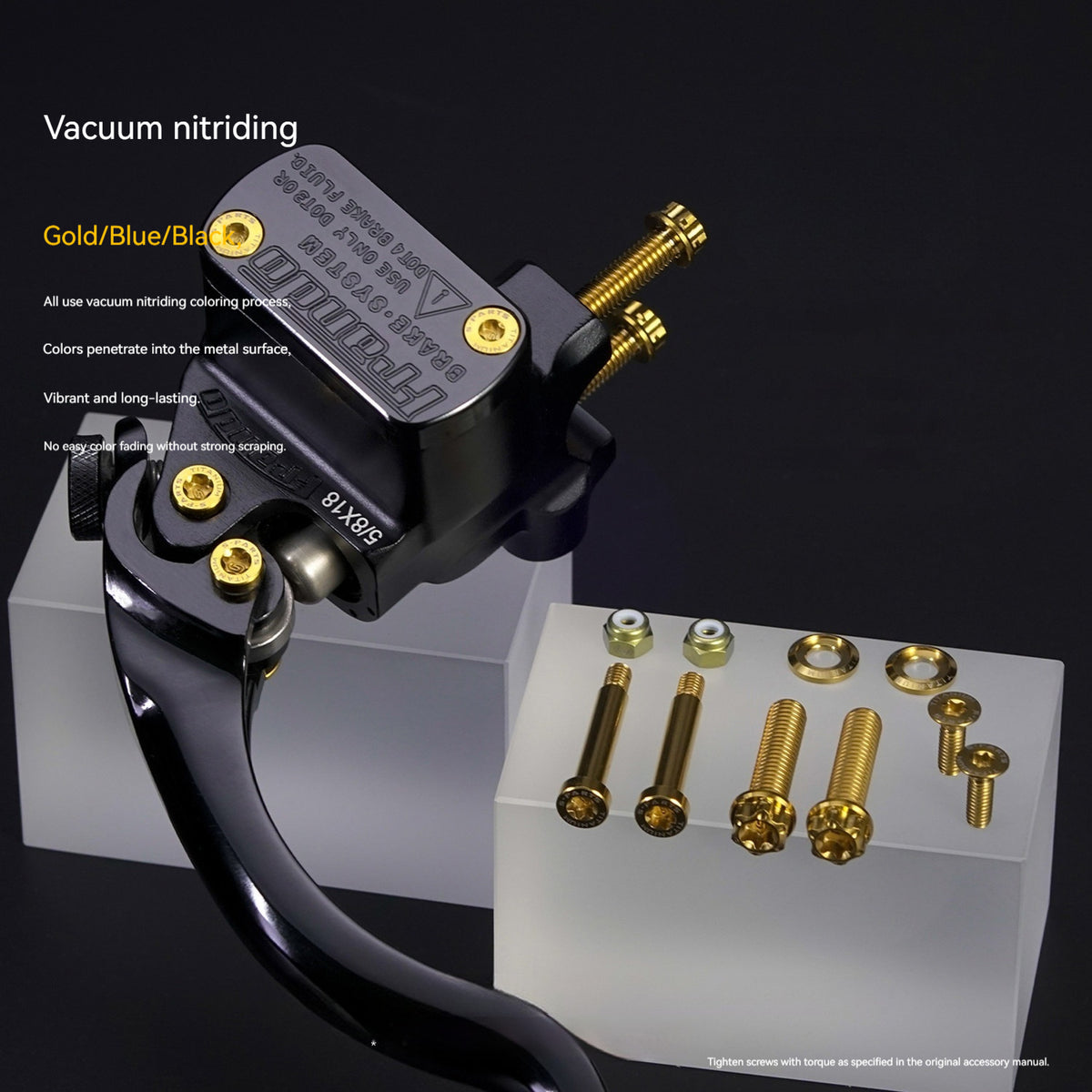 SPARTS Titanium Alloy Bolt Screw Set for Frando 9NB Master Cylinder - Motorcycle Hydraulic Clutch/Brake Modification