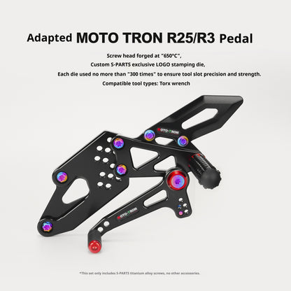 SPARTS MOTO TRON Titanium Bolt Kit for Yamaha R25 / R3 Rearset Risers –  Fasteners