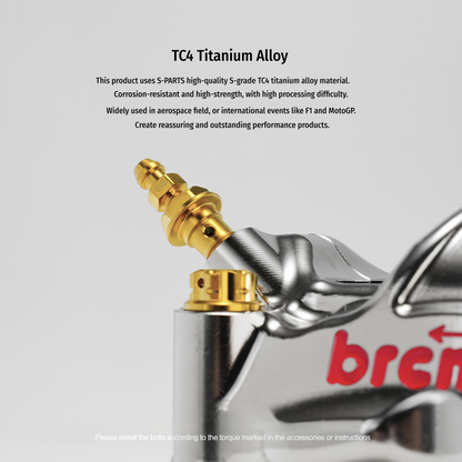 SPARTS Titanium Caliper Bolt Kit for BREMBO GP4 RX 100 | TC4 Titanium Brake Caliper Screws