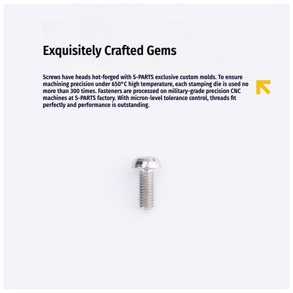 SPARTS A2 M5 Titanium Button Head Bolts for Bicycle Brake Caliper Upgrades Ultra-Light Fasteners