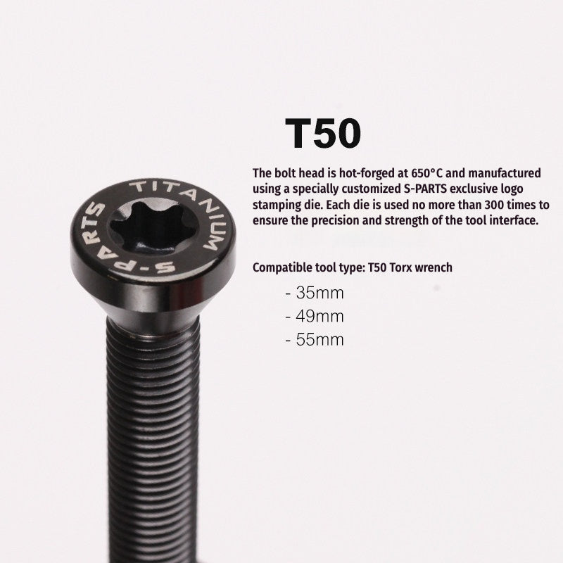 SPARTS TC4 Titanium Wheel Hub Bolts M10 (L35 / L49 / L55) for BMW Motorcycles
