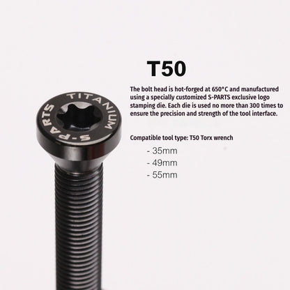SPARTS TC4 Titanium Wheel Hub Bolts M10 (L35 / L49 / L55) for BMW Motorcycles