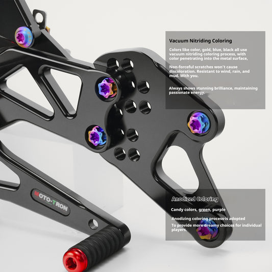 SPARTS MOTO TRON Titanium Bolt Kit for Yamaha R25 / R3 Rearset Risers –  Fasteners