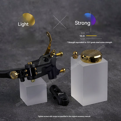 Frando FMF-130 Titanium Bolt Kit | CNC Motorcycle Brake Master Cylinder Upgrade Set