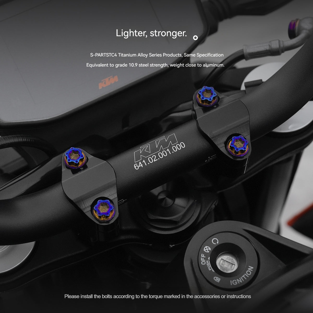 S-parts Titanium Front & Rear Brake / Suspension Bolt Kit for KTM DUKE 790