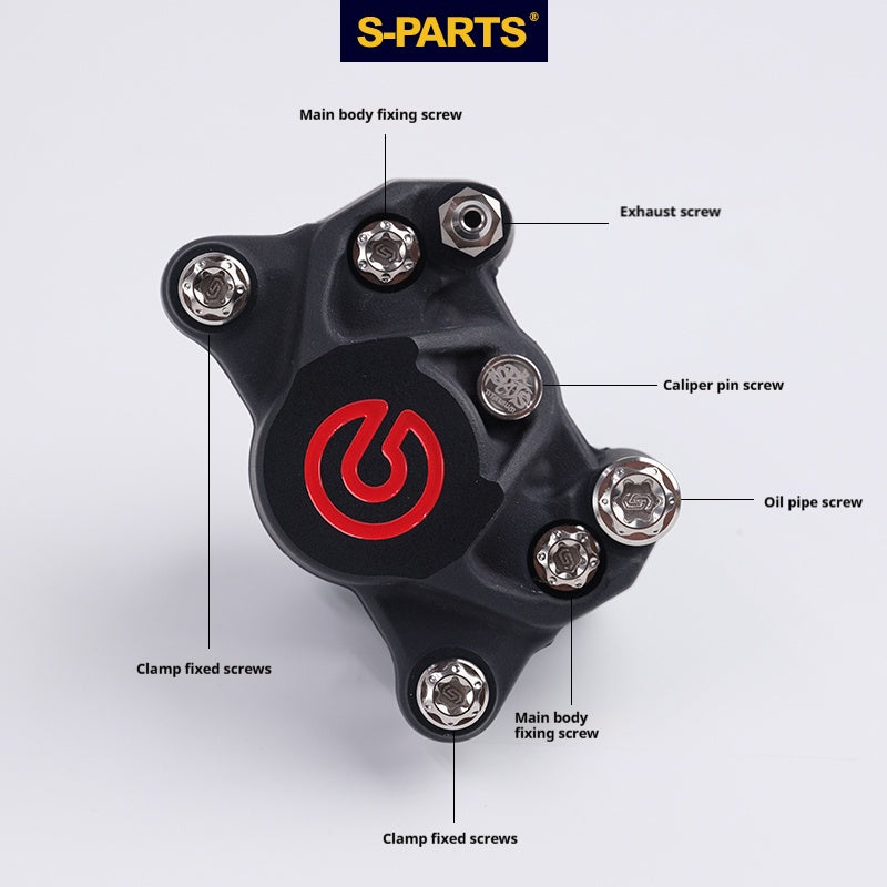 SPARTS Titanium Bolt Kit for Brembo Basic 2-Piston & 4-Piston Calipers| Motorcycle Brake System Upgrade