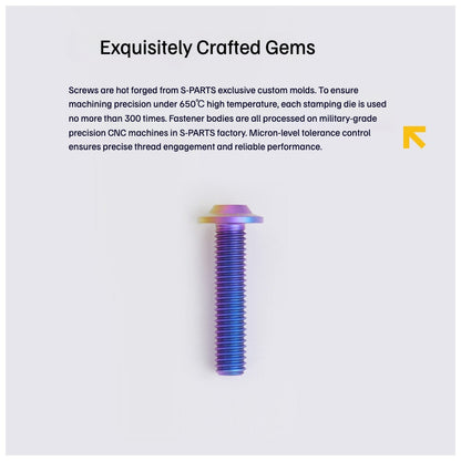 SPARTS A3 M6 D13 Titanium Button Head Bolts for Motorcycle Upgrades