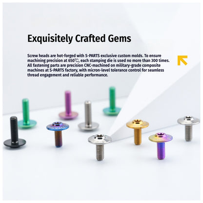 SPARTS A3 M5×L12-20  D14 Titanium Button Head Bolts for Motorcycle Upgrades