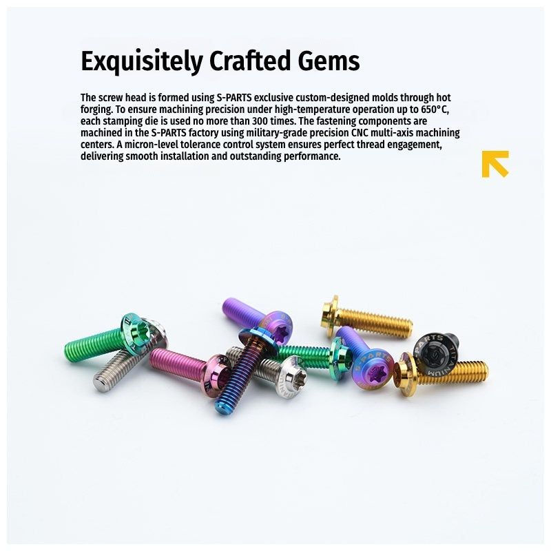 SPARTS A3 M5×L6-50 D10 Titanium Button Head Bolt for Motorcycle & Bicycle Lightweight Custom Fasteners