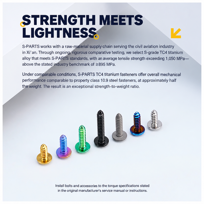 SPARTS M6 Titanium Flanged Button Head Self-Tapping Bolt D13