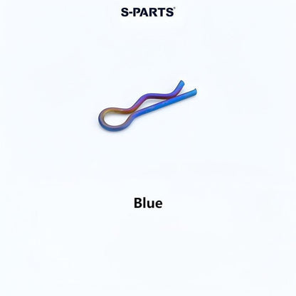 S-PARTS Titanium R Clip Pin 17.5mm Motorcycle Brake Caliper Fastener Retaining Pin Bolt Accessory