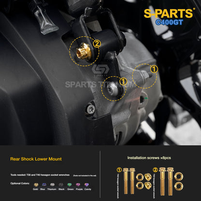 Titanium Alloy Bolts Compatible with BMW C400GT Motorcycle Upgrade Fasteners