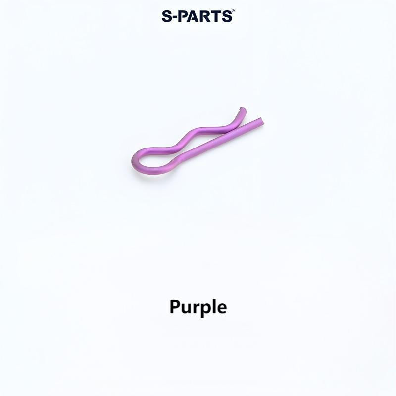 S-PARTS Titanium R Clip Pin 17.5mm Motorcycle Brake Caliper Fastener Retaining Pin Bolt Accessory