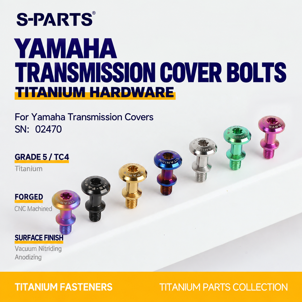 SPARTS M6×20/24/28mm Titanium Transmission Cover Bolts for Yamaha