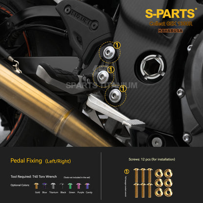 SPARTS Motorcycle Titanium Bolt Upgrade Kit for Suzuki GSX1300R Hayabusa