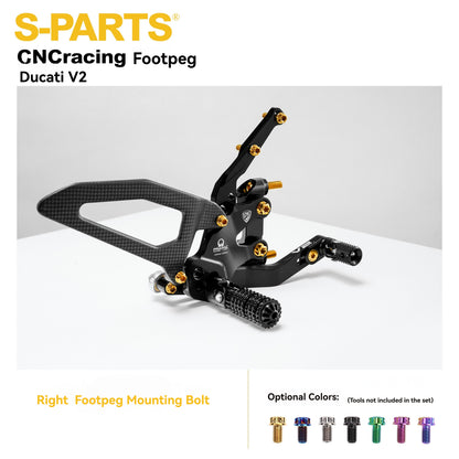 SPARTS Titanium Bolt Kit for CNC Racing Ducati V2 Rearsets