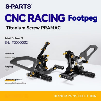 SPARTS Titanium Bolt Kit for CNC Racing Ducati V2 Rearsets