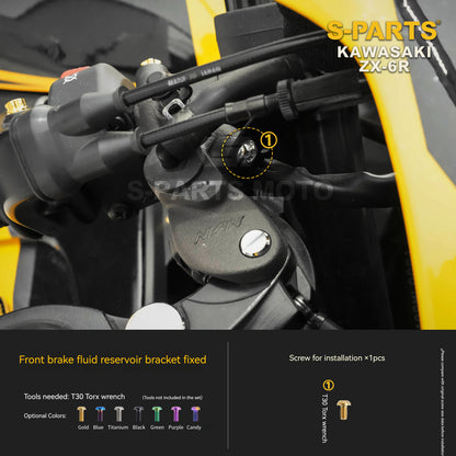 SPARTS Motorcycle Titanium Bolt Upgrade – S-Grade TC4 Bolt Kit for Kawasaki ZX-6R