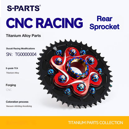 SPARTS CNC RACING Titanium Rear Sprocket Bolt & Nut Kit for  Ducati