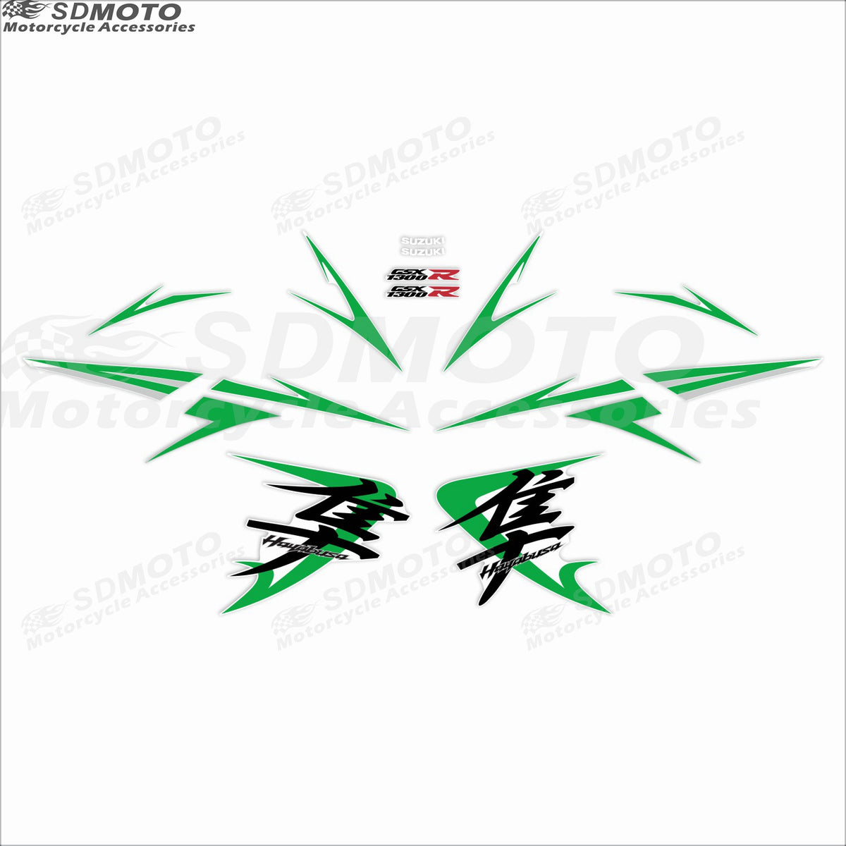 Suzuki Hayabusa GSX1300R Motorcycle Custom Decal Kit Waterproof Reflective Body Sticker Graphics