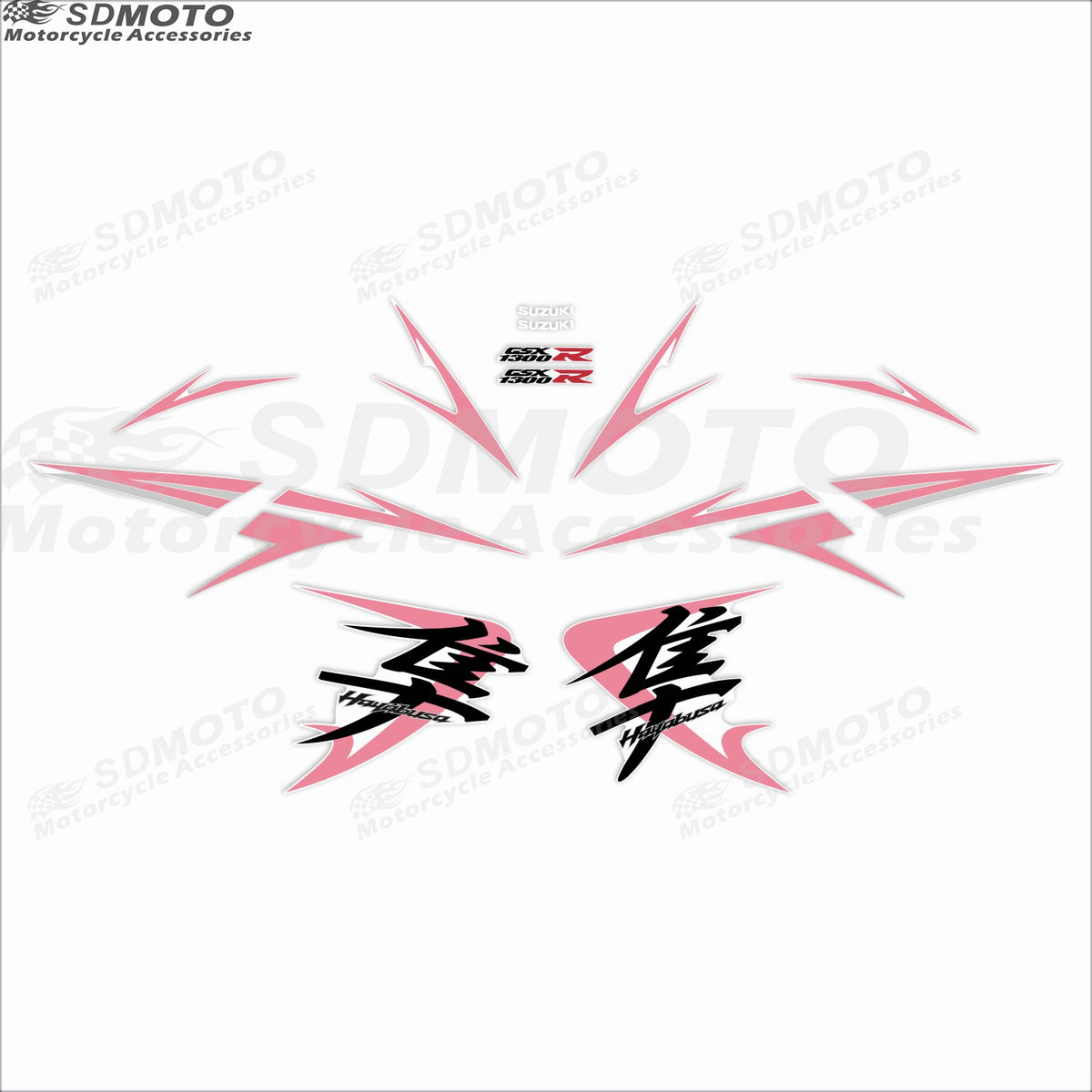 Suzuki Hayabusa GSX1300R Motorcycle Custom Decal Kit Waterproof Reflective Body Sticker Graphics