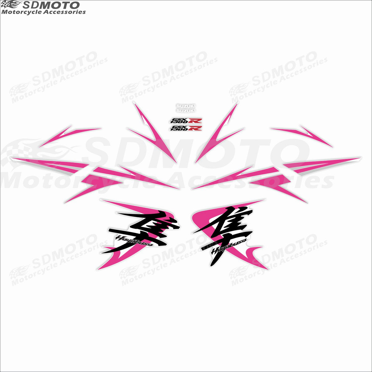 Suzuki Hayabusa GSX1300R Motorcycle Custom Decal Kit Waterproof Reflective Body Sticker Graphics