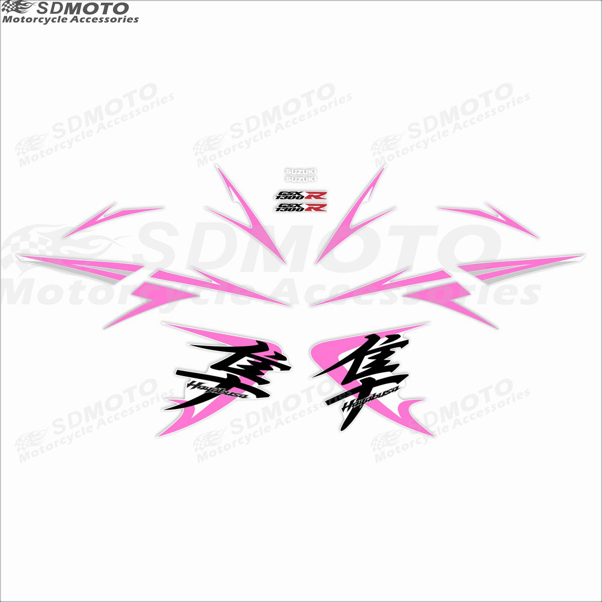 Suzuki Hayabusa GSX1300R Motorcycle Custom Decal Kit Waterproof Reflective Body Sticker Graphics