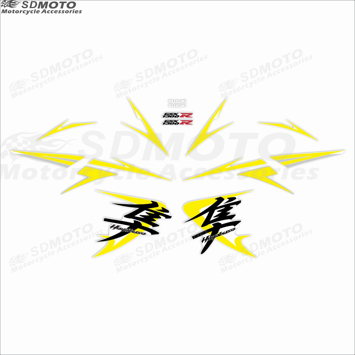Suzuki Hayabusa GSX1300R Motorcycle Custom Decal Kit Waterproof Reflective Body Sticker Graphics