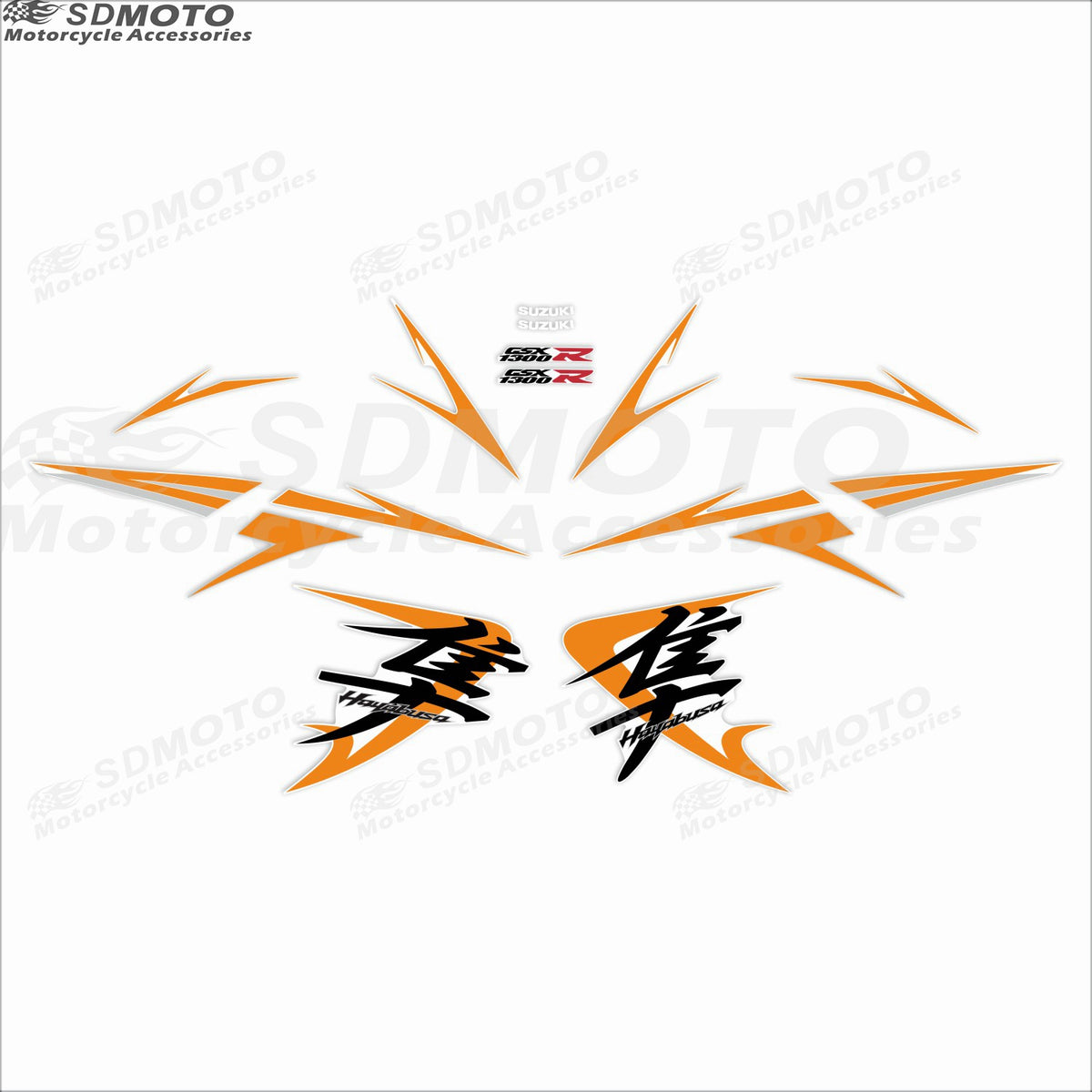 Suzuki Hayabusa GSX1300R Motorcycle Custom Decal Kit Waterproof Reflective Body Sticker Graphics