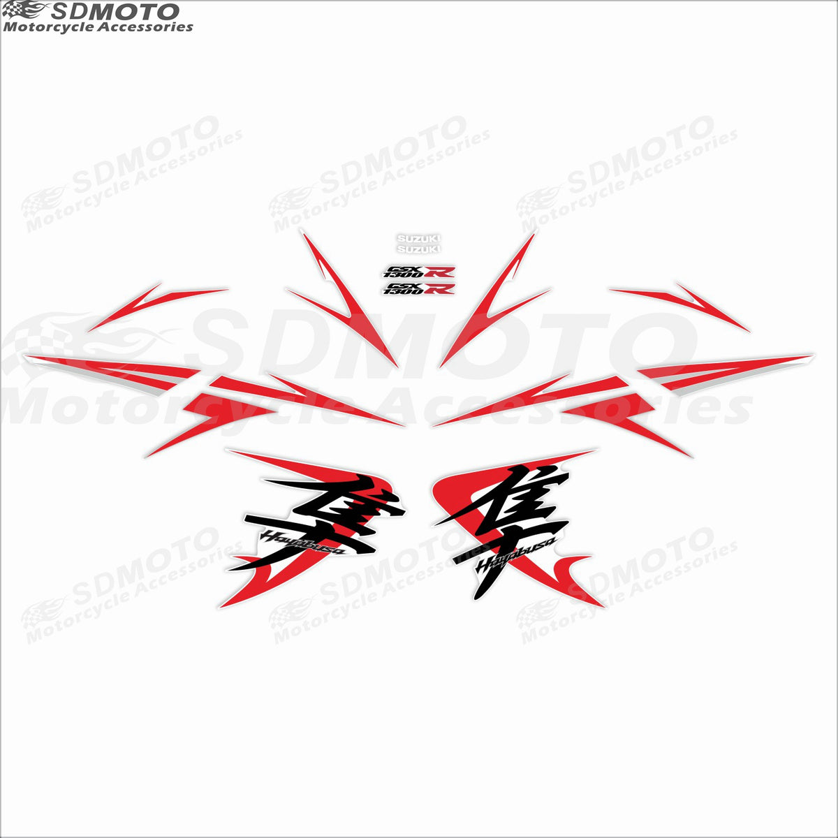 Suzuki Hayabusa GSX1300R Motorcycle Custom Decal Kit Waterproof Reflective Body Sticker Graphics