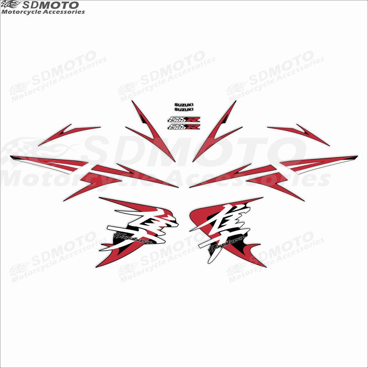 Suzuki Hayabusa GSX1300R Motorcycle Custom Decal Kit Waterproof Reflective Body Sticker Graphics
