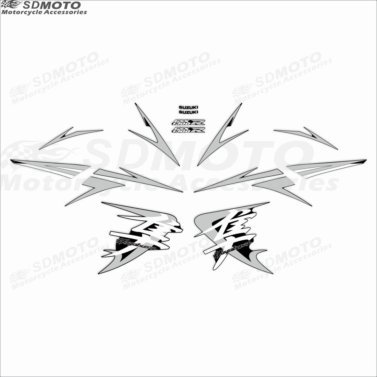 Suzuki Hayabusa GSX1300R Motorcycle Custom Decal Kit Waterproof Reflective Body Sticker Graphics