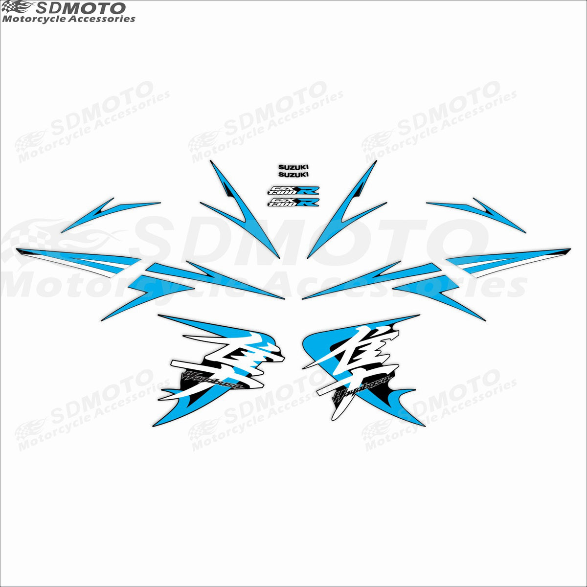 Suzuki Hayabusa GSX1300R Motorcycle Custom Decal Kit Waterproof Reflective Body Sticker Graphics