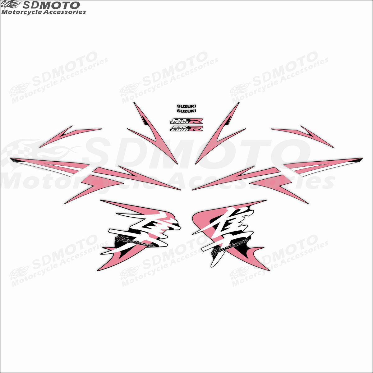 Suzuki Hayabusa GSX1300R Motorcycle Custom Decal Kit Waterproof Reflective Body Sticker Graphics