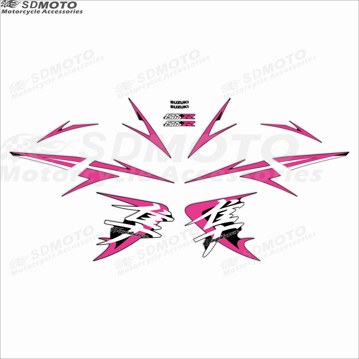Suzuki Hayabusa GSX1300R Motorcycle Custom Decal Kit Waterproof Reflective Body Sticker Graphics