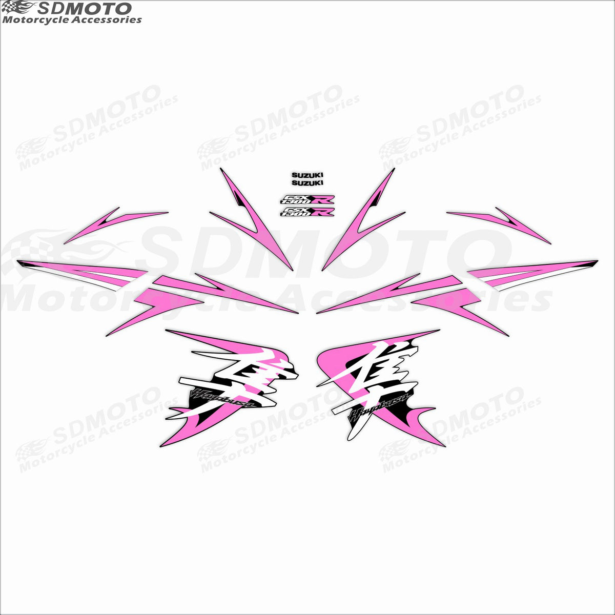 Suzuki Hayabusa GSX1300R Motorcycle Custom Decal Kit Waterproof Reflective Body Sticker Graphics